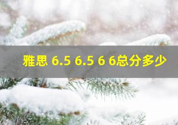 雅思 6.5 6.5 6 6总分多少